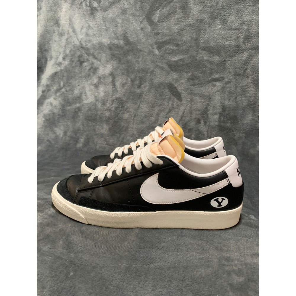 Nike Blazer Low '77 VNTG Mens 12 NCAA BYU Cougars Big 12 DA6364-001 Black White